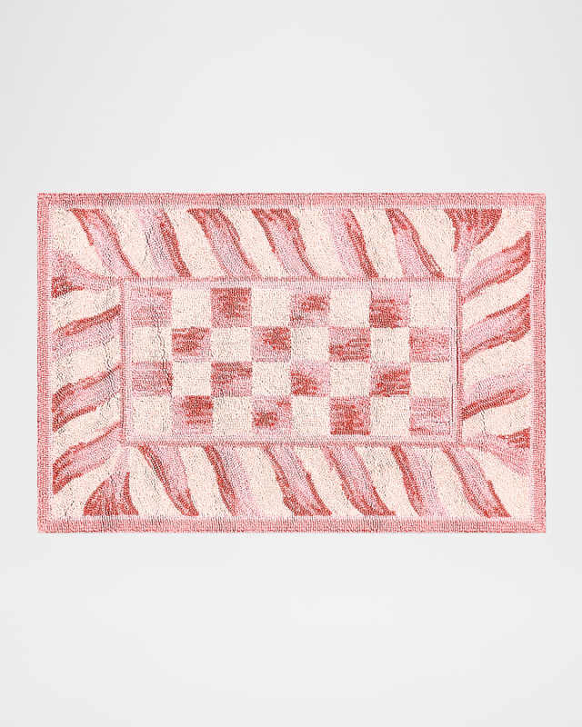 Rosy Check Rug, 2' x